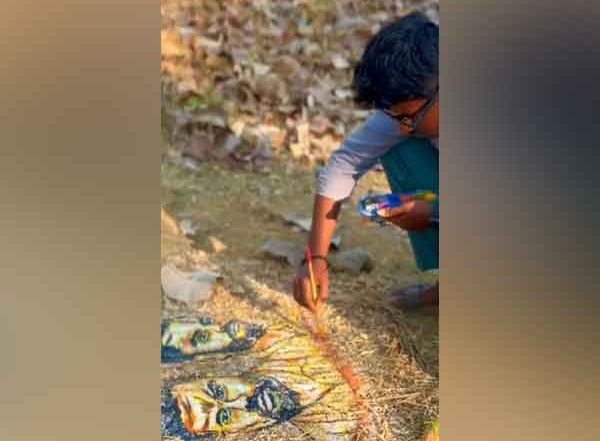 India News | Andhra: Chittoor Artist Creates Painting of Rohit Sharma, Virat Kohli to Celebrate India's Champions Trophy Win