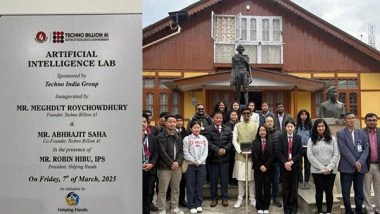 Business News | Techno Billion AI Lab Inaugurated at Ziro Valley: Bringing AI to India's Borders, One Student at a Time