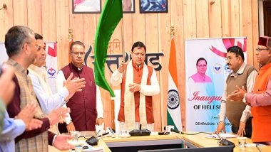 India News | Uttarakhand CM Dhami Inaugurates Helicopter Services on Nainital, Bageshwar Routes