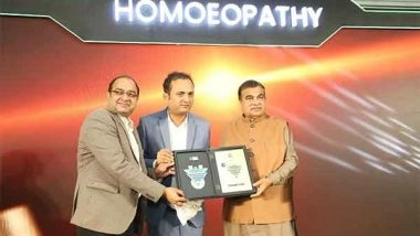 Business News | Nitin Gadkari Graces 'Honoring the Stars of Homoeopathy' Felicitation by Burnett Homeopathy Pvt. Ltd.