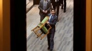 World News | A Tongue-in-cheek Farewell: Justin Trudeau Exits Parliament with Chair in Hand