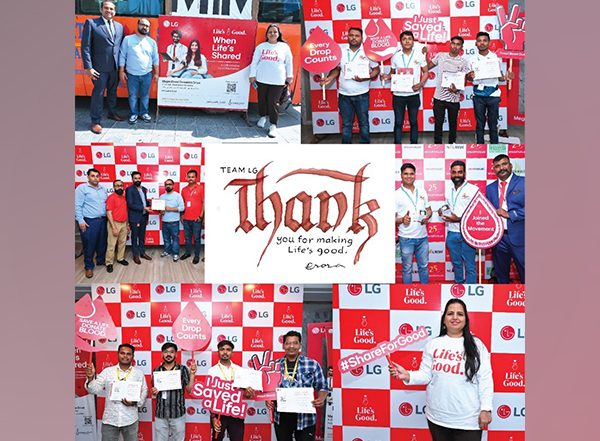 Business News | LG Electronics India and Saksham Bharti Foundation Organize Four-Day Blood Donation Camp in Gurugram