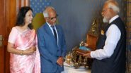World News | PM Modi Gifts Banarasi Saree in Sadeli Box to First Lady of Mauritius, Brinda Gokhool