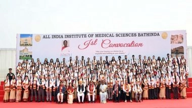 India News | President Droupadi Murmu Graces Convocation Ceremony of AIIMS, Bathinda
