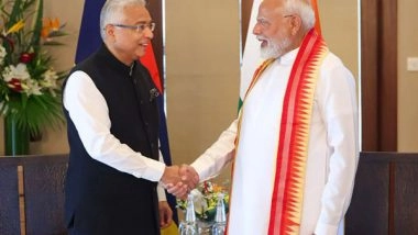 World News | PM Modi Holds 'wonderful' Talks on India-Mauritius Cooperation with Ex PM of Mauritius