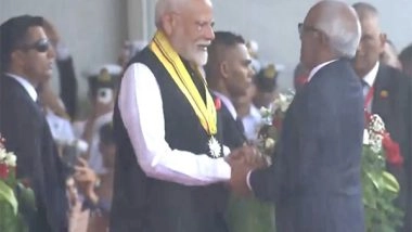 World News | PM Modi Receives Highest National Award of Mauritius