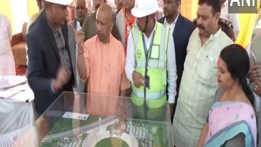Sports News | UP: CM Yogi Adityanath Inspects International Cricket Stadium in Varanasi