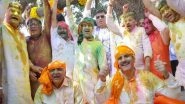 India News | Gujarat CM Bhupendra Patel, Speaker Shankarbhai Chaudhary, Ministers, and MLAs Celebrate Holi Festival