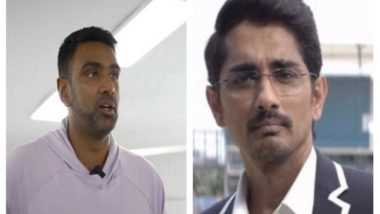 Entertainment News | R Ashwin Gives a Shout out to Siddharth over His Performance as Cricketer in 'Test'