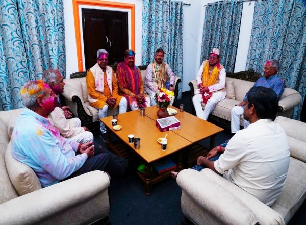 India News | Uttarakhand: CM Dhami Participates in Holi Milan in RSS Office in Dehradun