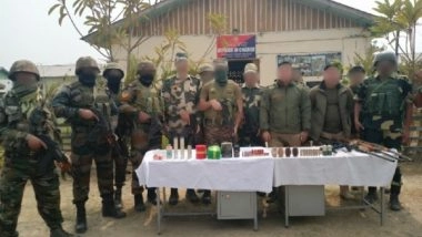 India News | Manipur: Security Forces Recover Arms, Ammunition, Explosives in Joint Operations