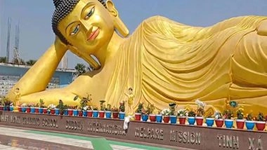 India News | Bihar: India's Largest Reclining Statue of Lord Buddha Becomes a Center of Attraction