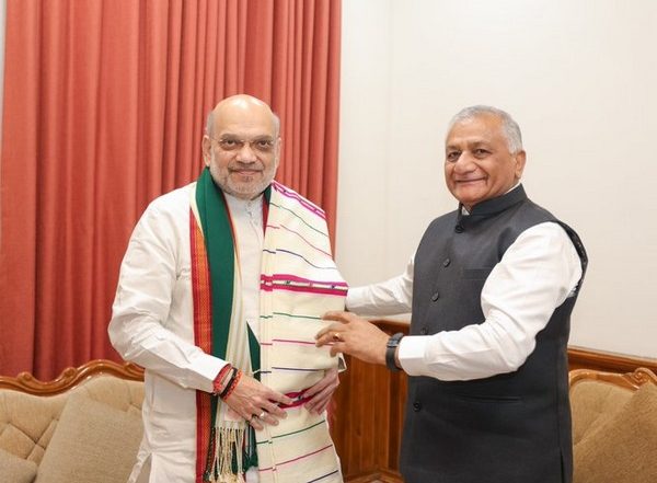 India News | Union Home Minister Amit Shah Meets Mizoram Governor VK Singh in Aizawl