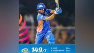 Sports News | WPL Final: Harmanpreet Kaur's Power-packed 66 Propels Mumbai Indians to 149/7 Against Delhi Capitals