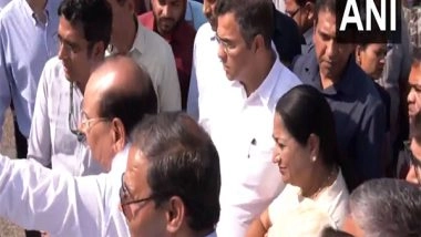 India News | Delhi CM Rekha Gupta Inspects Barapulla Drain Along with LG VK Saxena, Minister Parvesh Verma