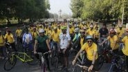 Gujarat: Union Minister Mansukh Mandaviya Leads 'Fit India Sundays on Cycle' Event in Ahmedabad