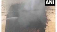 India News | Uttar Pradesh: Fire Breaks out at Wood Warehouse in Hapur
