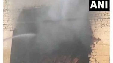 India News | Uttar Pradesh: Fire Breaks out at Wood Warehouse in Hapur