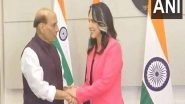 World News | Defence Minister Rajnath Singh, US Intelligence Chief Tulsi Gabbard Hold Talks in Delhi