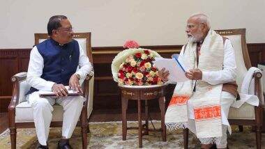 India News | Chhattisgarh CM Vishnu Dev Sai Meets Prime Minister Narendra Modi in New Delhi