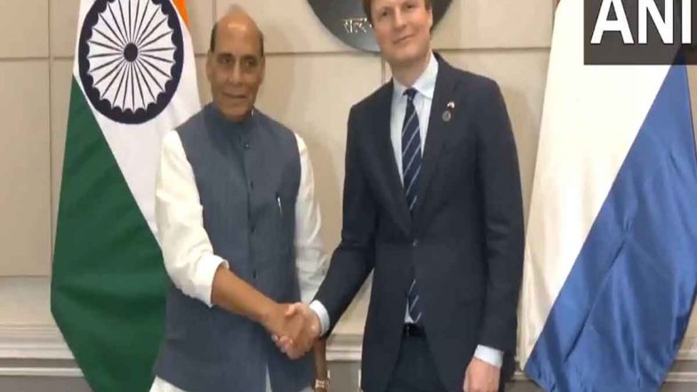 World News | Defence Minister Rajnath Singh and His Netherlands Counterpart Brekelmans Hold Talks