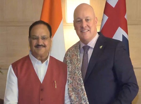 World News | Union Minister JP Nadda Meets New Zealand PM Christopher Luxon