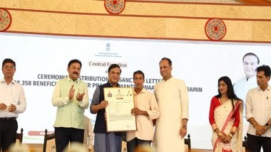 India News | Assam CM Distributes More Than 3.88 Lakh Sanction Letters of PMAY-G to Beneficiaries