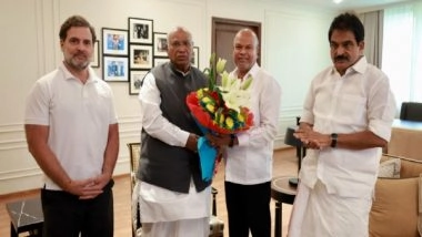 India News | Bihar Congress Chief Rajesh Kumar Meets Kharge, Rahul Gandhi; Vows to Strengthen Party Ahead of Assembly Polls