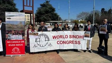 World News | Geneva: World Sindhi Congress Protests over Illegal Canals on Indus River at UN Human Rights Council Session