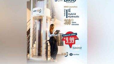 Business News | BRIO Elevators Launches India's First Hybrid Hydraulic 360° View Elevator - Brio BE360