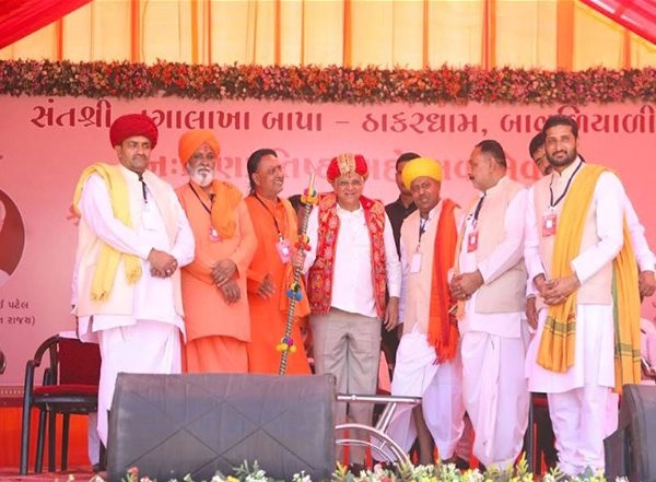 India News | Gujarat CM Attends Punah Pran Pratistha Mahotsav and Gop Gyan Gatha of Sant Shree Naga Lakha Bapa