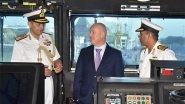 World News | New Zealand PM Christopher Luxon Visits INS Surat in Mumbai Amid Strengthening Naval Ties