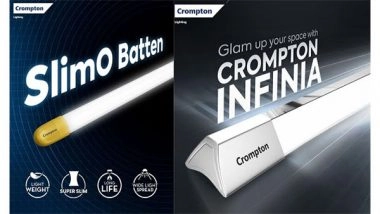 Business News | Crompton Reimagines Lighting with Launch of INFINIA - 20% Extra Brightness & SlimO - Ultra-Sleek Appeal