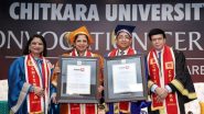 Business News | Chitkara University Confers Honorary Doctorate on Joy Alukkas for Entrepreneurial Excellence