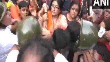 India News | Kolkata: BJP Workers Protest Against TMC Govt's Bill Allowing Women to Work in Bars