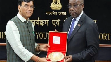 Sports News | Antigua and Barbuda Foreign Minister Meets Union Minister Mansukh Mandaviya