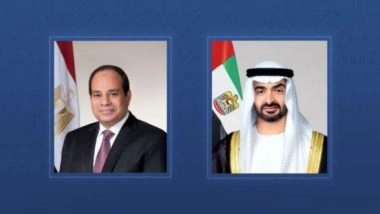 World News | UAE President Welcomed in Cairo by Egyptian President at Start of Fraternal Visit