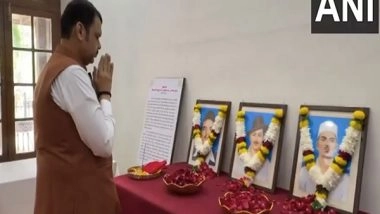 India News | Maharashtra CM Pays Floral Tribute to Bhagat Singh, Rajguru & Sukhdev on Shaheed Diwas