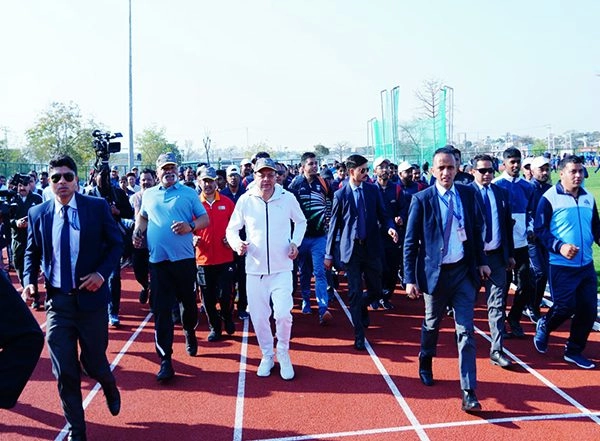 India News | Uttarakhand Chief Minister Dhami Flags off Fit India Run Program in Dehradun