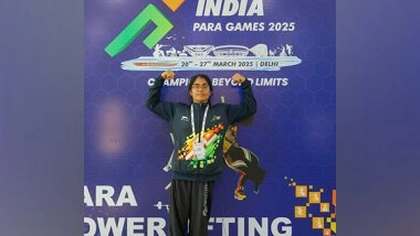 Sports News | Khelo India Para Games 2025: Punjab's Jaspreet Kaur Breaks Powerlifting National Record; TN Keep Lead
