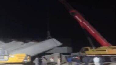 India News | Pillar of Under-construction Delhi-Dehradun Expressway Collapses in Saharanpur, Two Workers Injured