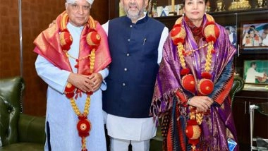 Entertainment News | DK Shivakumar Meets Shabana Azmi, Javed Akhtar at His Residence