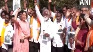 India News | BJP Leaders in Bengaluru Protest Against Dy CM DK Shivakumar's Statement on Constitution