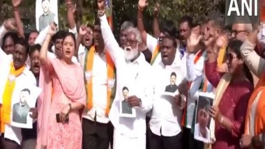 India News | BJP Leaders in Bengaluru Protest Against Dy CM DK Shivakumar's Statement on Constitution