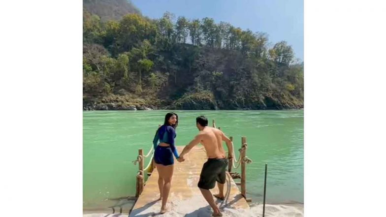 Varun Dhawan, Pooja Hegde Announce Rishikesh Wrap of ‘Hai Jawani Toh Ishq Hona Hai’ in Adventurous Style by Jumping Into Ganga – WATCH