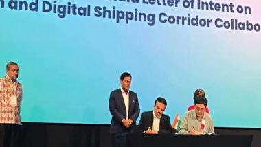 World News | India, Singapore Sign LOI on Green Shipping, Digital Corridor Collaboration
