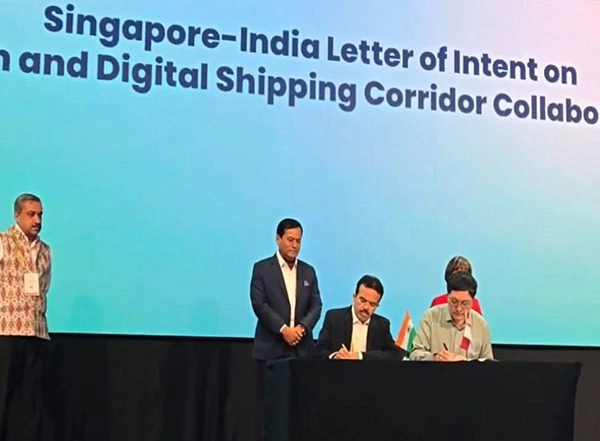World News | India, Singapore Sign LOI on Green Shipping, Digital Corridor Collaboration