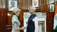 World News | Jaishankar, UN Special Envoy on Myanmar Julie Bishop Discuss Border Stability, Refugee Situation