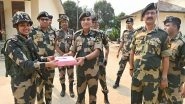India News | ADG BSF Eastern Command Ravi Gandhi Visits BOP Khantalang and Pushparampara in Tripura