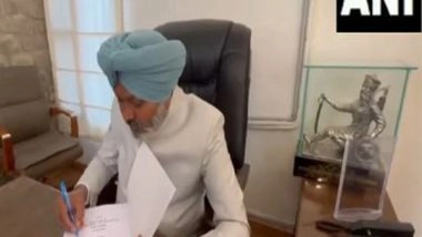 India News | Punjab: Finance Minister Harpal Singh Cheema Signs Budget Copies, Ahead of Its Presentation